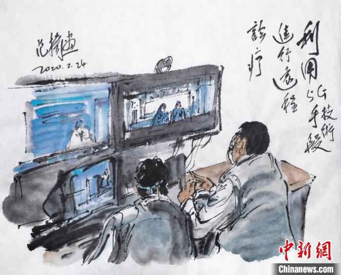  “为奥运喝彩”艺术总顾问范扬创作100多幅“战疫”画作